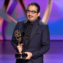 Hiroyuki Sanada accepts the award for Best Actor in a Drama Series at the 76th Primetime Emmy Awards held at Peacock Theater 