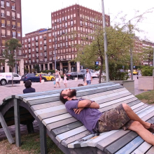 Street benches embedded with solar panels could power your phone on your next stroll