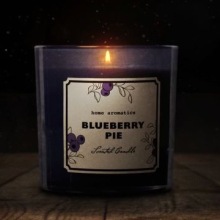 A blueberry pie-scented candle from 'Heretic's poster.