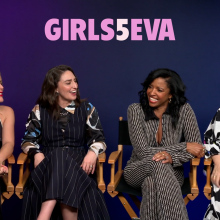 Girls5Eva Cast Sara Bareilles, Renée Elise Goldsberry, Busy Philips and Paula Pell