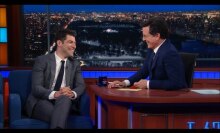 Max Greenfield does his best impression of John Travolta as Robert Shapiro