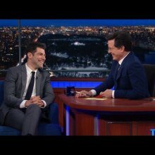 Max Greenfield does his best impression of John Travolta as Robert Shapiro