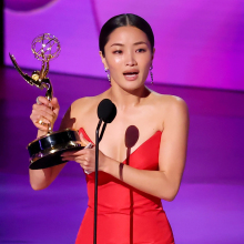 Anna Sawai accepts the Outstanding Lead Actress in a Drama Series award for “Shōgun” onstage during the 76th Primetime Emmy Awards at Peacock Theater .