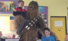 Chewbacca makes epic surprise school visit straight from the 'Star Wars' set