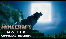 A Minecraft wolf howls at the moon