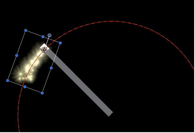 Canvas showing object at its starting point