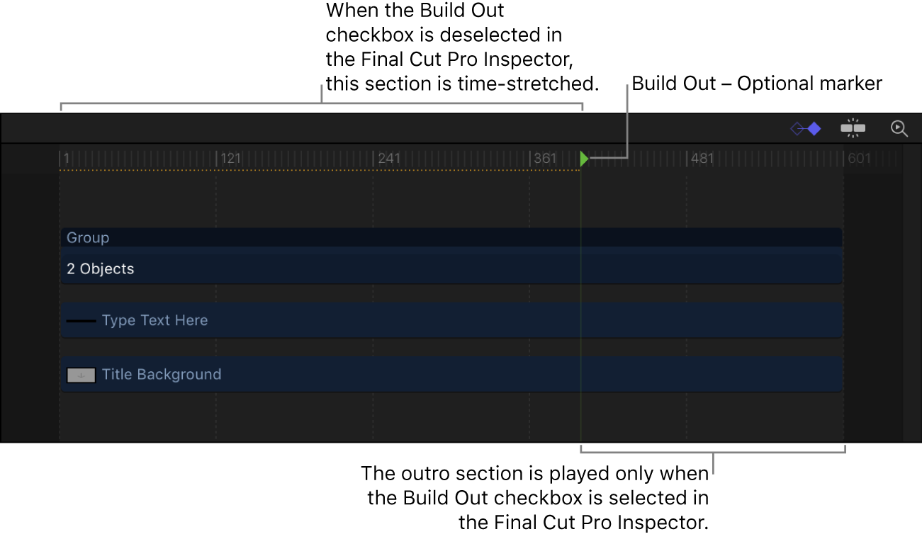 Build Out - Optional marker in Timeline