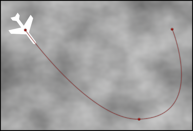 Canevas affichant un comportement Trajectoire d’animation