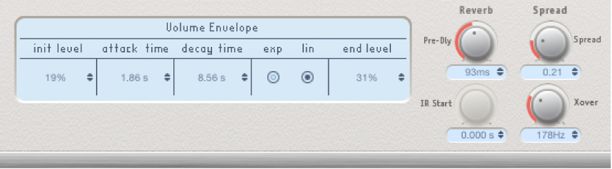 The Space Designer global controls (lower section).