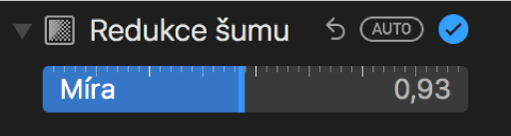 Jezdec Redukce šumu na panelu Úpravy