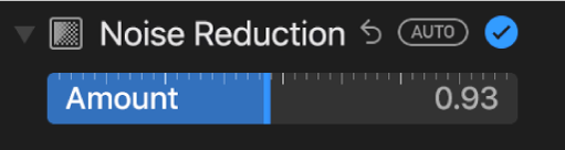 The Noise Reduction slider in the Adjust pane.