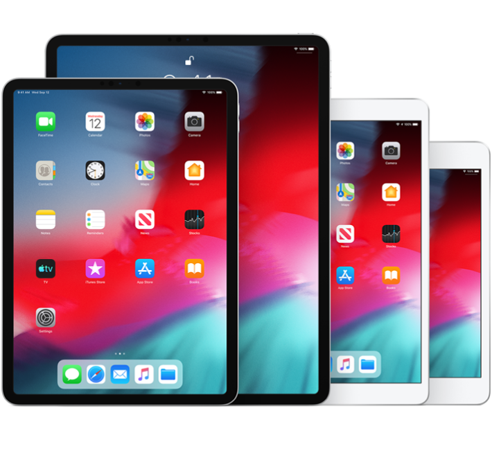 iPad Pro (10.5-inch), iPad Pro (12.9-inch) (2nd generation), iPad Air (3rd generation), and iPad mini (5th generation)