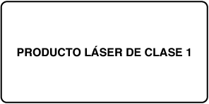 Etiqueta que indica que se trata de un producto láser de la Clase 1.