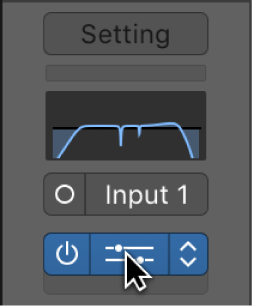 Figure. Pointing to the center area of a plug-in slot.