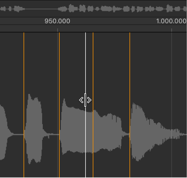 Figure. Sample Editor with transient being dragged in the waveform display.