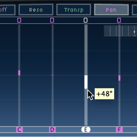 Figure. Tap display, showing tap edit operation.