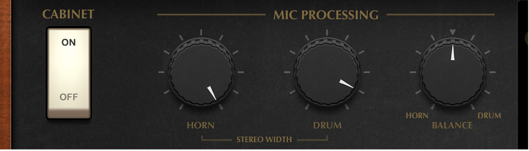 Figure. Vintage B3 Rotor Cabinet Real microphone parameters.