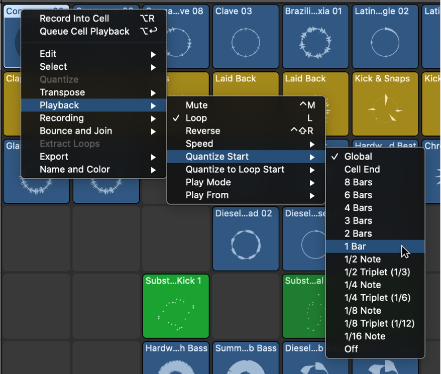 Figure. Quantize Start value for a cell.