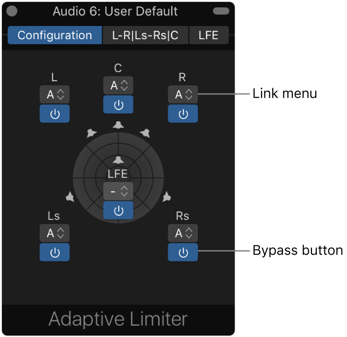 Figure. Configuration tab of multichannel plug-in.