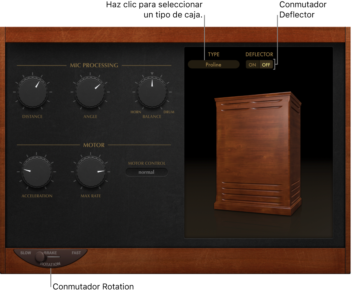 Ilustración. Ventana del efecto “Rotor Cabinet”.