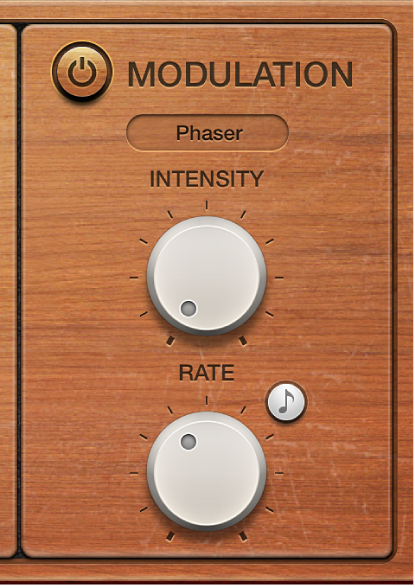 Ilustración. Parámetros del efecto Modulation de Vintage Clav.