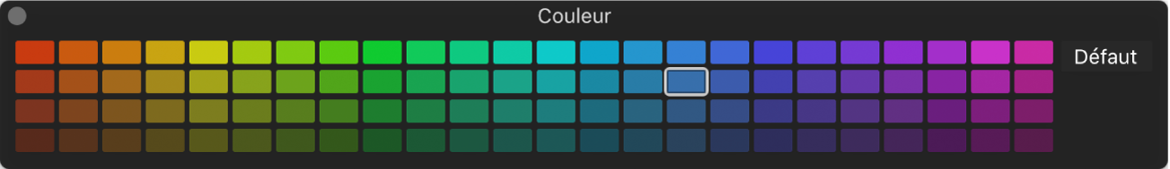 Figure. Palette des couleurs