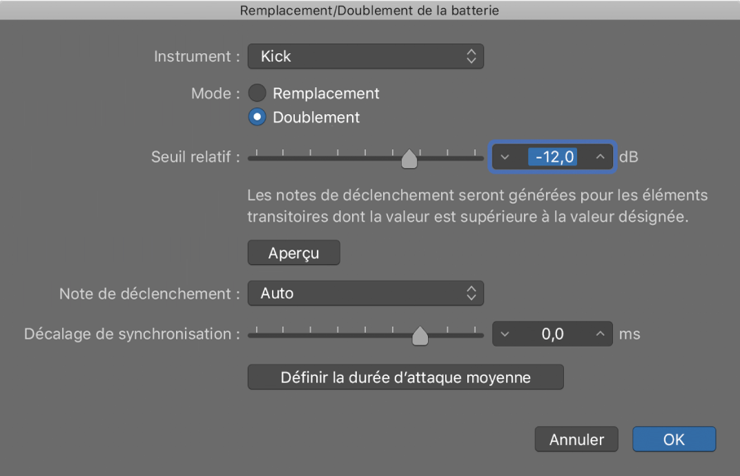 Figure. Zone de dialogue Remplacement/Doublement de la batterie.