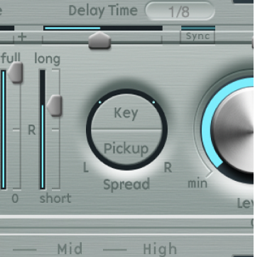 Figure. Commandes Key Spread et Pickup Spread.