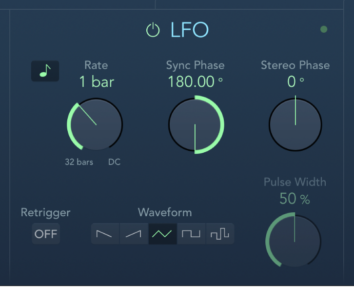 図。「LFO」パラメータ。