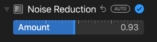 The Noise Reduction slider in the Adjust pane.