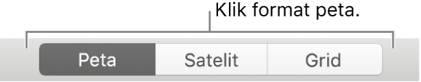 Butang Peta, Satelit dan Grid.