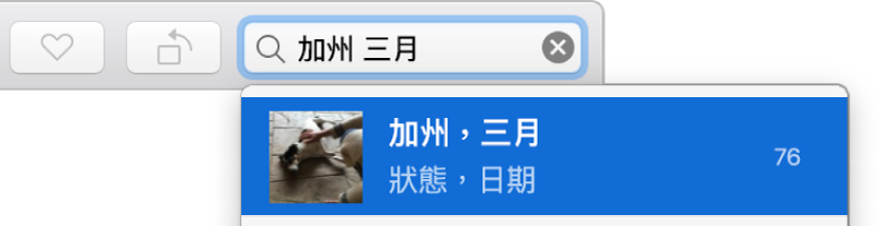 輸入搜尋條件的搜索欄位以及出現在欄位下方的一個建議搜尋。