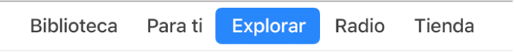 El botón Explorar en la barra de navegación.