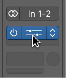 Abbildung. Platziere den Zeiger mittig über einem Plug-in-Slot, um ein Plug-in-Fenster zu öffnen