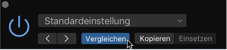 Abbildung. Blaue Taste „Vergleichen“ im Header des Plug-in-Fensters