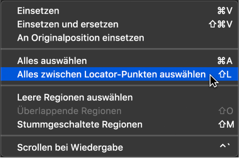 Abbildung. Arrangierbereich mit geöffnetem Kontextmenü