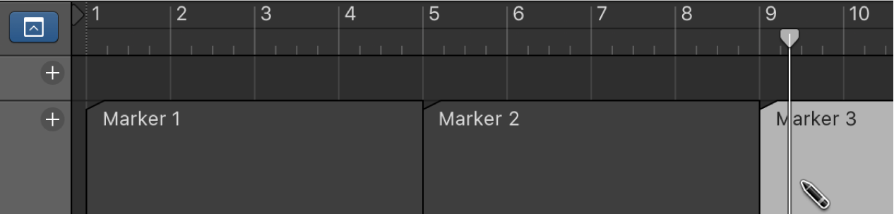 Abbildung. Erstellen eines Markers in der Marker-Spur