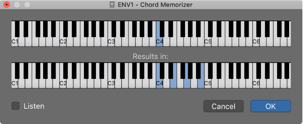 Figure. Chord Memorizer window.