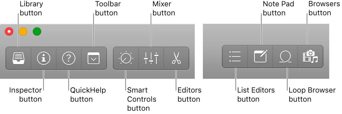 Figure. Control bar buttons