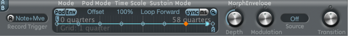 Figure. Morph Envelope parameters.