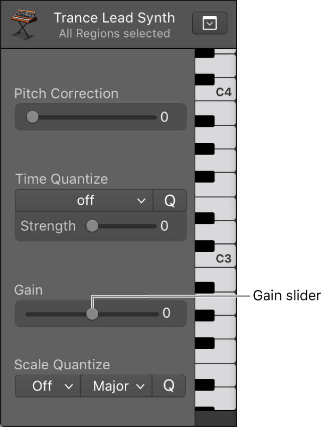 Figure. Gain slider.