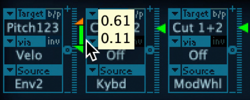 Figure. Intensity slider, being set to the maximum amount.