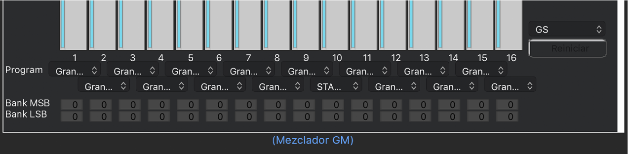 Ilustración. Se muestra la visualización MSB/LSB del mezclador GM.