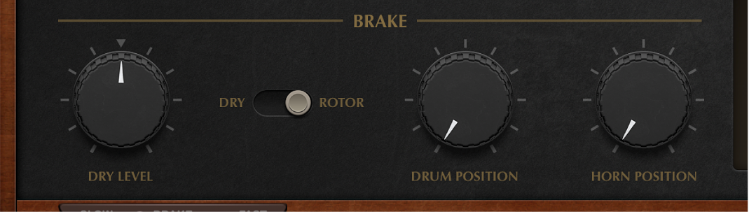 Figure. Paramètres Brake du Rotor Cabinet du Vintage B3