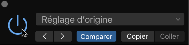 Figure. Pointeur placé sur le bouton Ignorer dans l’en-tête de la fenêtre du module.