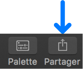 Bouton Partager dans la barre d’outils