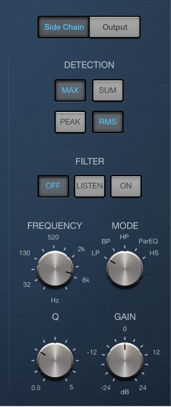 Abbildung. Compressor – Side Chain-Parameter