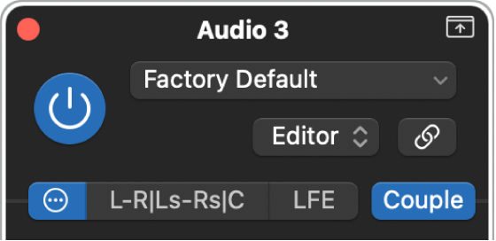 Figure. Advanced plug-in header on multi-channel effect plug-in.