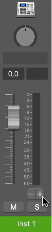 Figure. Instrument channel strip with Add button.