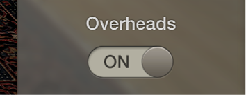 Figure. Drum Kit Designer Overheads switch.